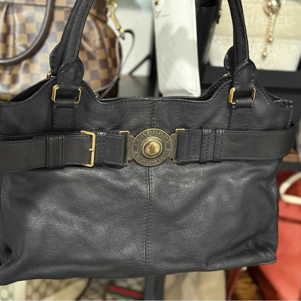 Burberry Black Leather Shoulder Bag